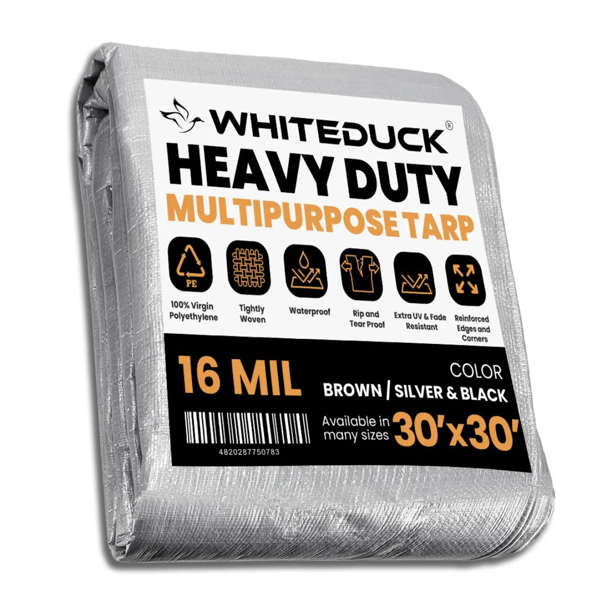 WhiteDuck Outdoors 30’ x 30’ Super Heavy Duty Poly Tarp