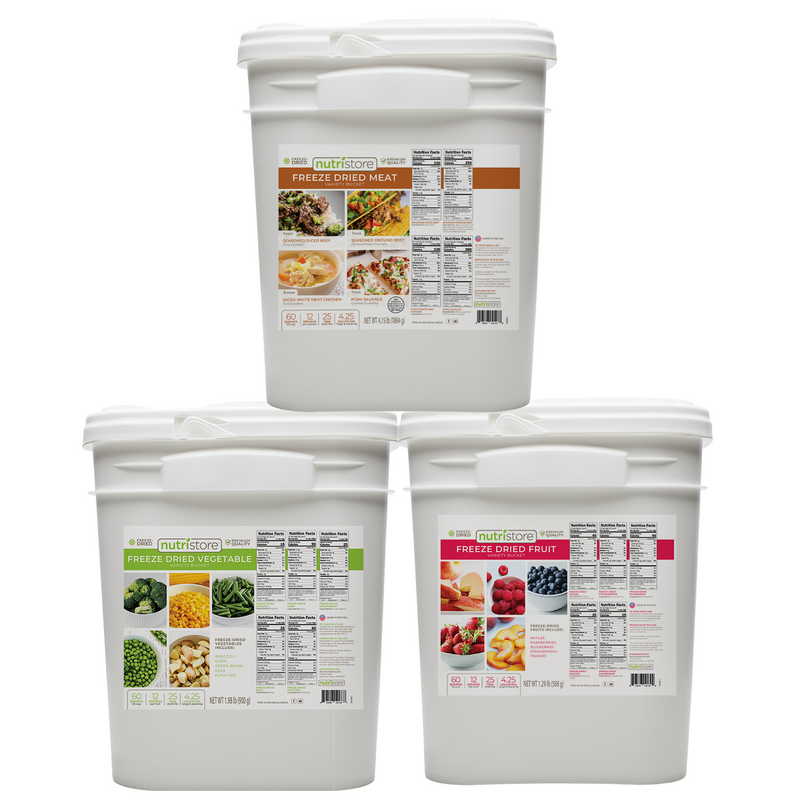Nutristore Foods Freeze Dried Variety Bucket Bundle