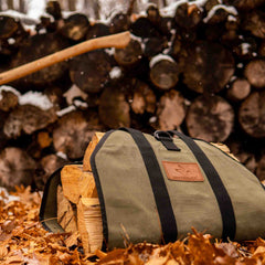 WhiteDuck Outdoors Diamond Shape Canvas Firewood Log Carriers