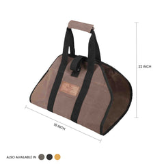 WhiteDuck Outdoors Diamond Shape Canvas Firewood Log Carriers