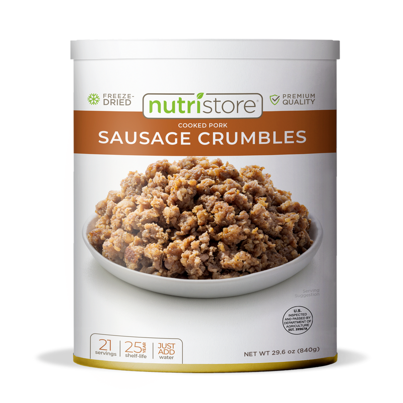 Nutristore Sausage Crumbles Freeze Dried - #10 Can