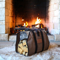 WhiteDuck Outdoors Diamond Shape Canvas Firewood Log Carriers