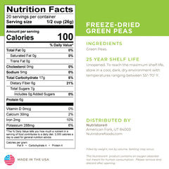 Nutristore Green Peas Freeze Dried - #10 Can