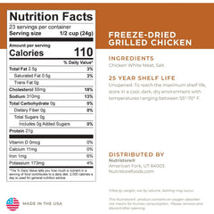 Nutristore Foods Grilled Chicken Freeze Dried - #10 Can