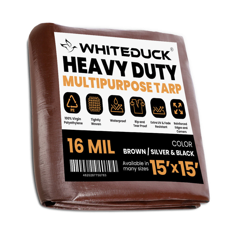 WhiteDuck Outdoors 15' x 15' Super Heavy Duty Poly Tarp