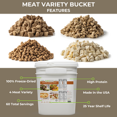 Nutristore Foods Freeze Dried Meat Variety Bucket
