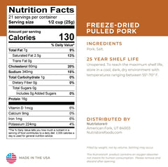 Nutristore Pulled Pork Freeze Dried #10 Can