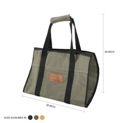WhiteDuck Outdoors Rectangle Canvas Firewood Log Carriers
