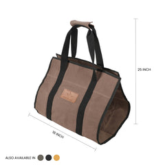 WhiteDuck Outdoors Rectangle Canvas Firewood Log Carriers