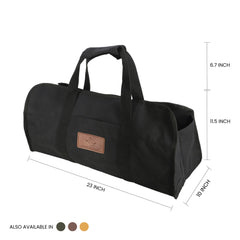 WhiteDuck Outdoors Tote Shape Canvas Firewood Log Carriers