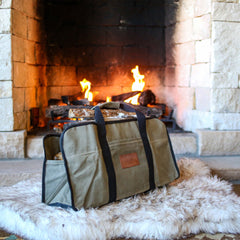 WhiteDuck Outdoors Tote Shape Canvas Firewood Log Carriers