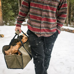 WhiteDuck Outdoors Tote Shape Canvas Firewood Log Carriers