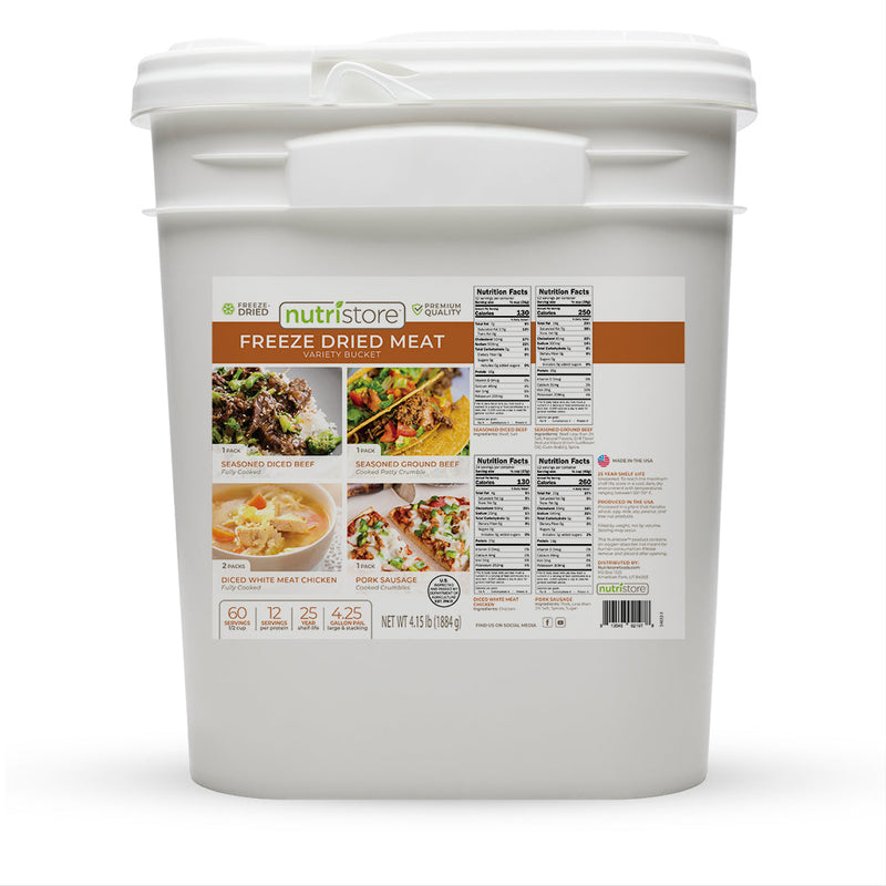 Nutristore Foods Freeze Dried Meat Variety Bucket
